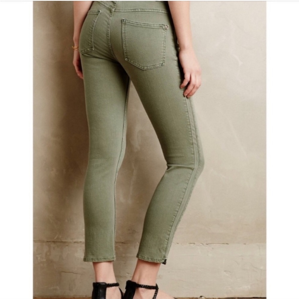 Pilcro & The Letterpress Anthropologie STET Jeans Denim Pants Green